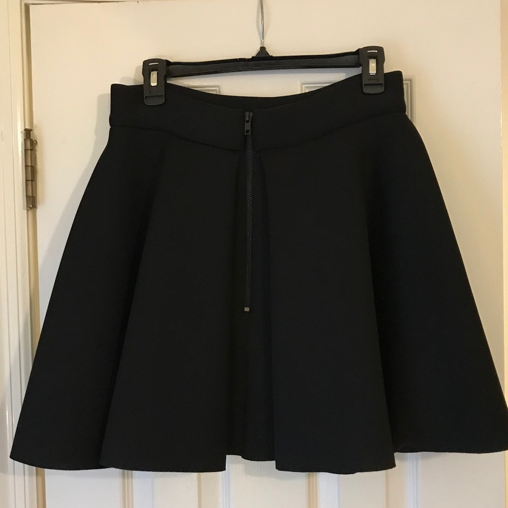 High waisted black skirt